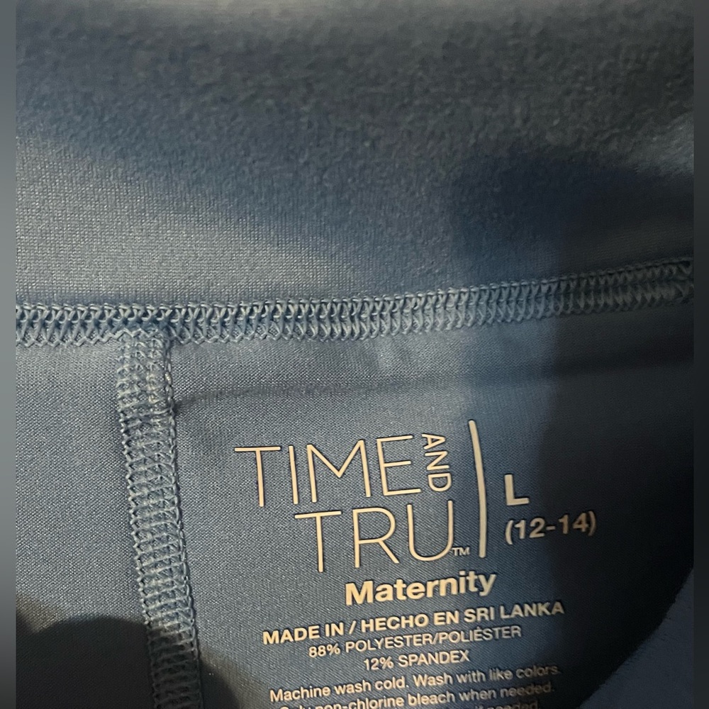 NWT Time & Tru Blue Maternity Active Mini Skort Built-In Shorts Size Large - Picture 6 of 8